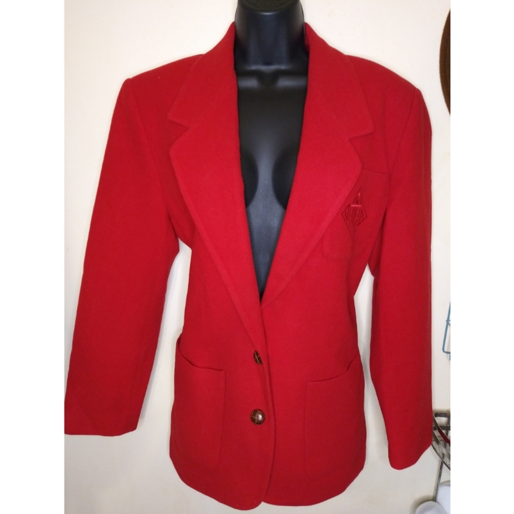 Talbots Cashmere & Wool Red Blazer